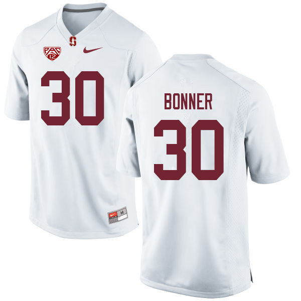 Men #30 Ethan Bonner Stanford Cardinal College Football Jerseys Sale-White - Click Image to Close